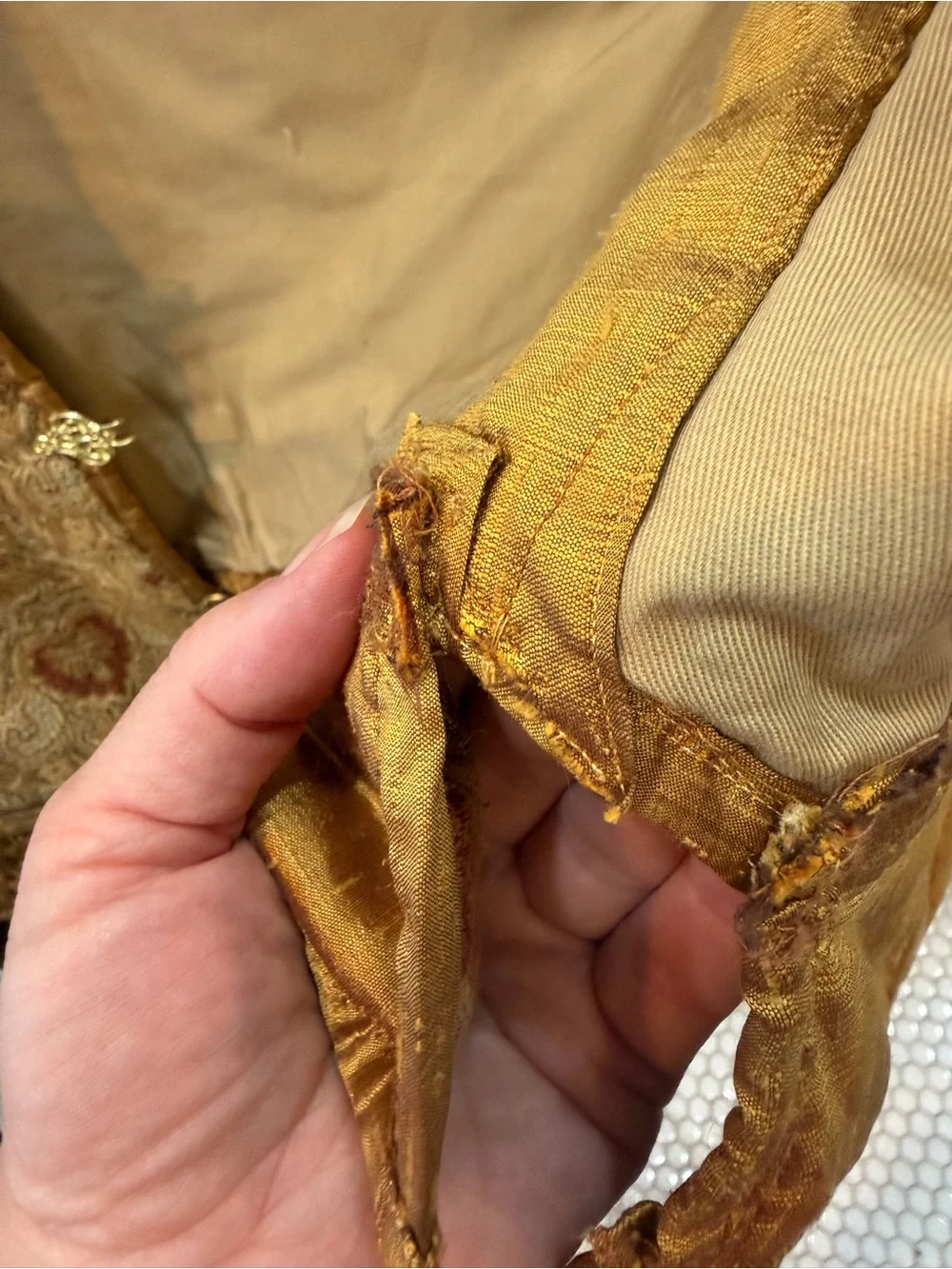 Golden Brocade Regal Pattern REN Fair Vest XL
